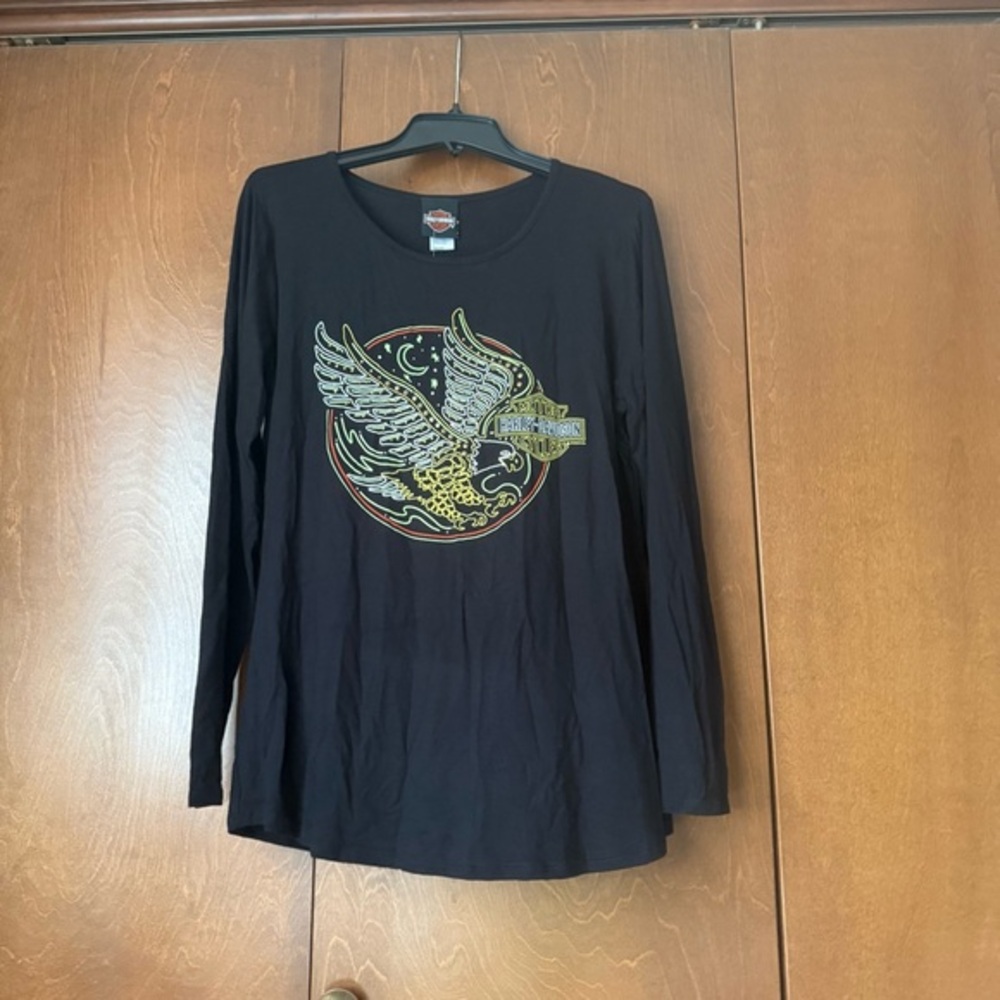 Harley-Davidson NWT Long Sleeve Black Tunic with Logo Sz 1X